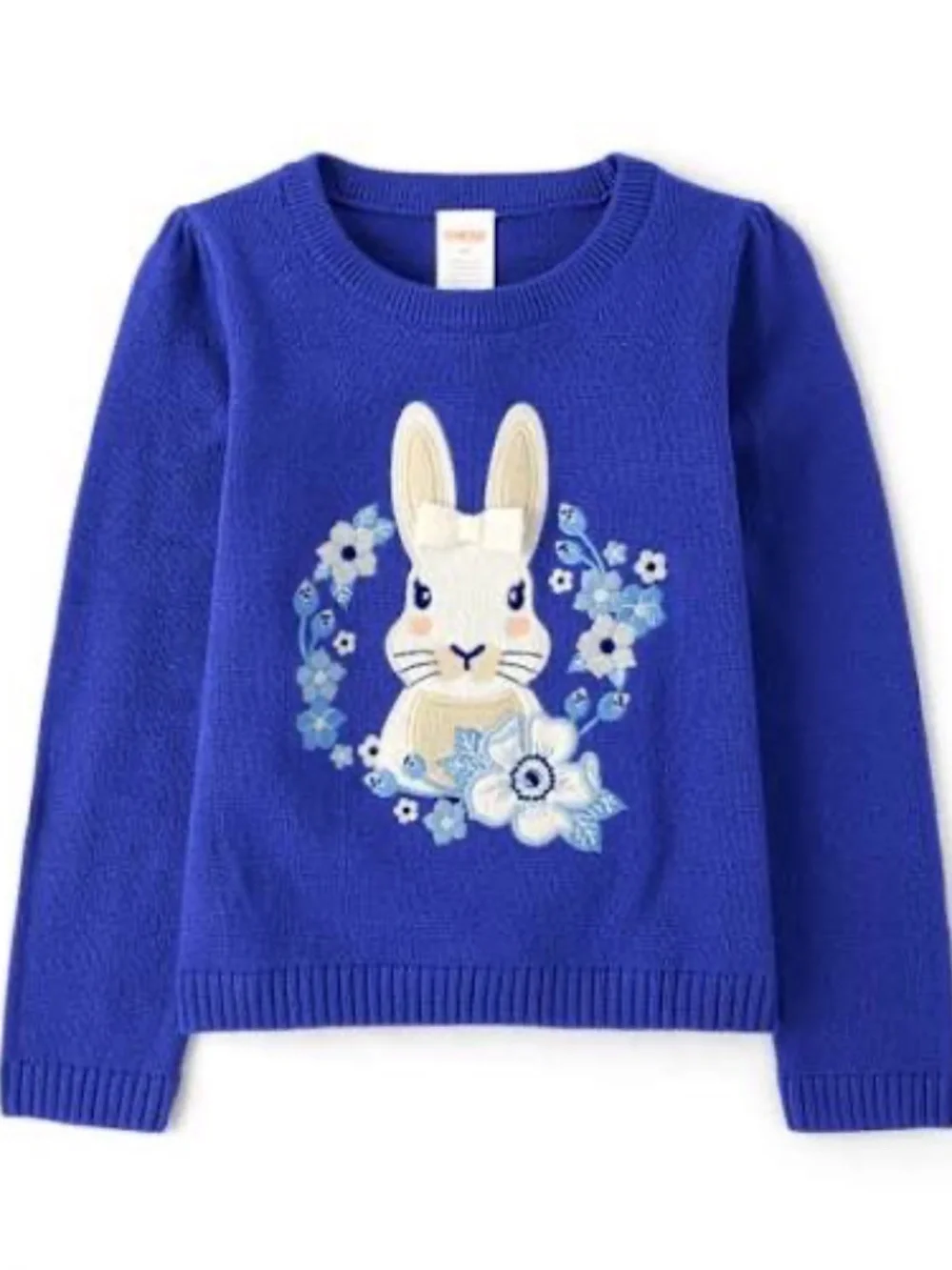 Gymboree Embroidered Floral Bunny Sweater Toddler Girls Size 3T